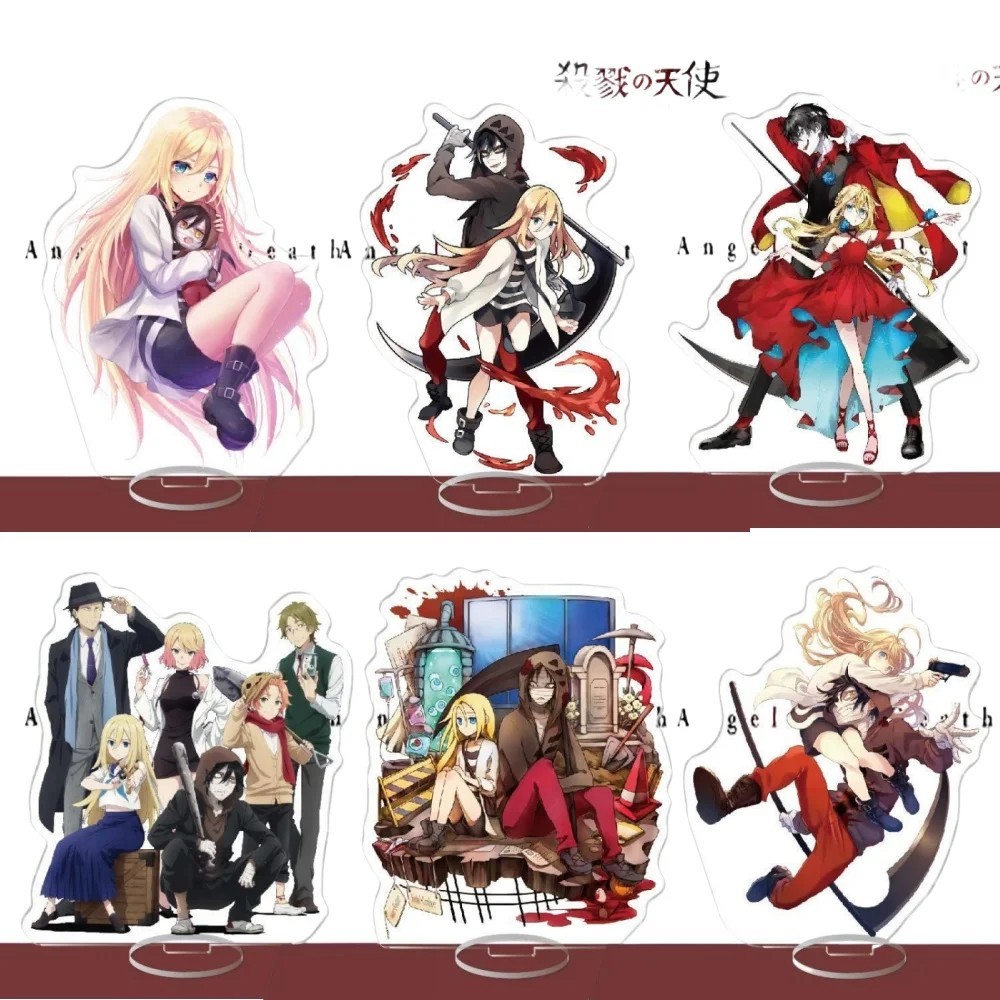 Standee Anime Angels of Death Rachel Gardner Isaac Foster Ray Zack Mô Hình Mica Trang Trí Bàn Học Qu