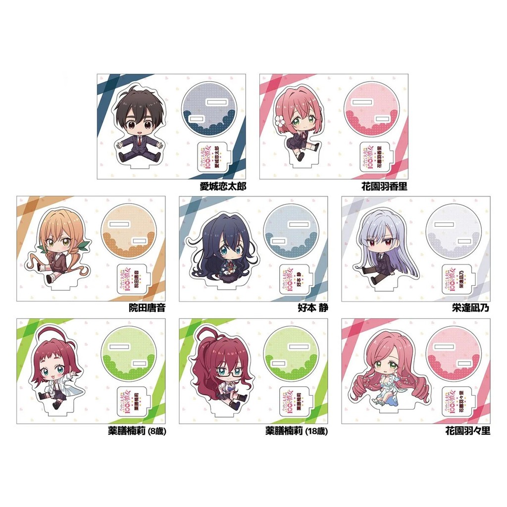 Standee Anime 100 Cô Bạn Gái Mô Hình Mica Chibi Nhân Vật Hakari Hanazono Nano Eiai Karane Inda Trang
