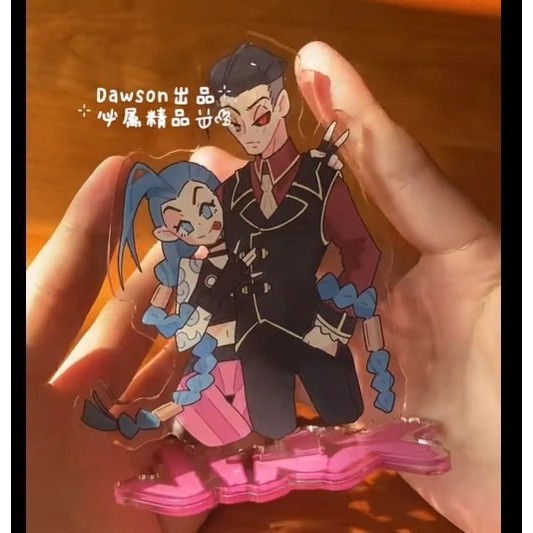 Standee Arcane Jinx Silco mô hình mica trang trí bàn học decor Liên Minh Huyền Thoại LMHT Anime Figu