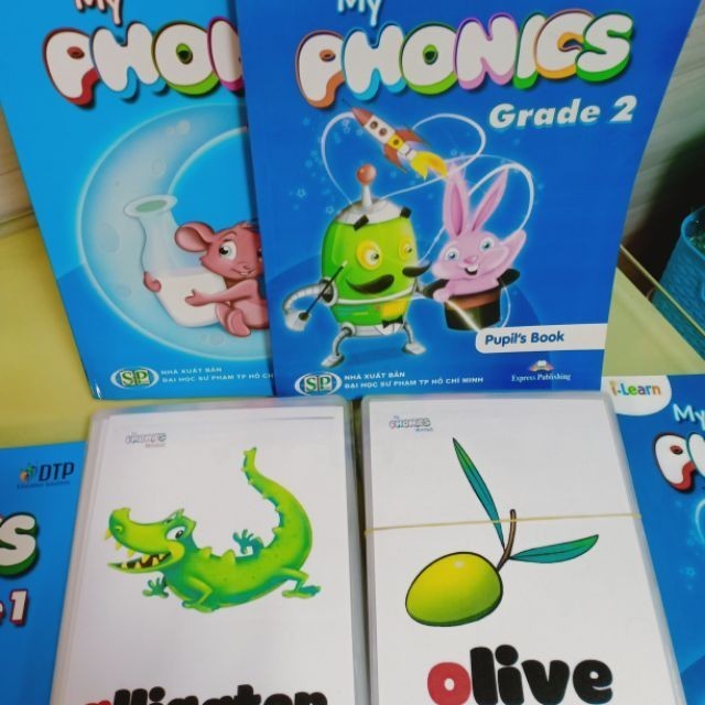 FLC Flashcard My Phonics Grade 1,2 A5 Ép Plastic 2 Mặt – Thẻ Học Phonics Tiếng Anh Cho Bé