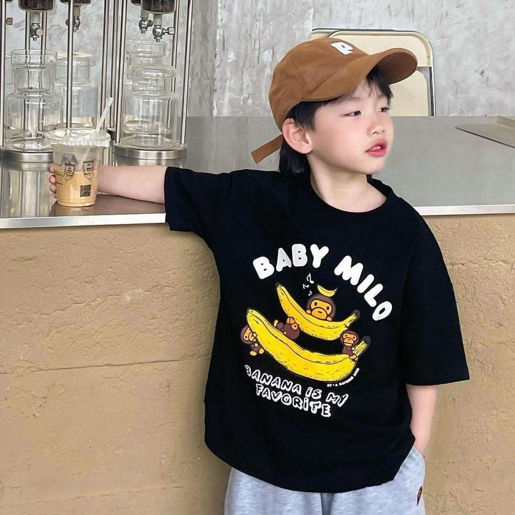 Áo t-shirt in hình monkeys, Quần áo trẻ em, áo t-shirt thời trang, bé gái Nhật, áo t-shirt dễ thương