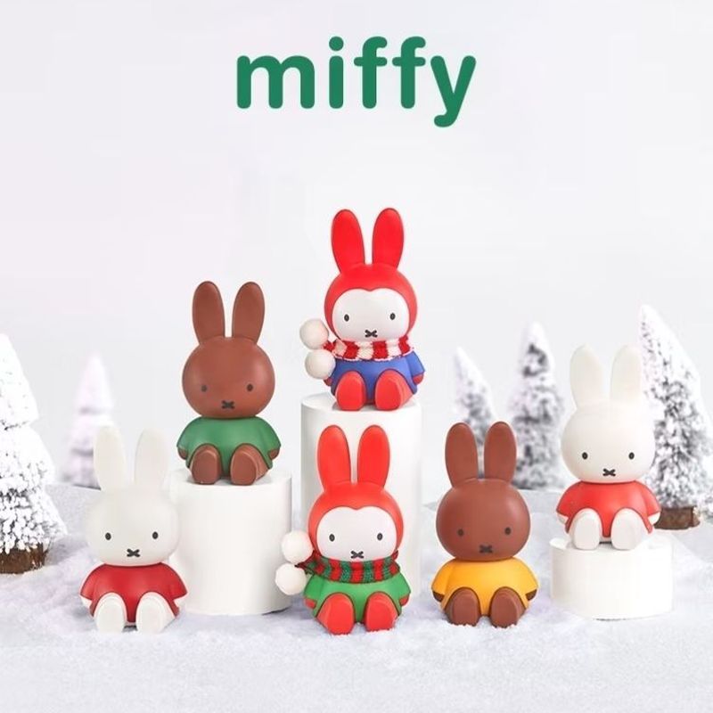 Miffy Stretchy Winter Stand Series Blind Box Figurine Gift Cute Doll for Girls Dormitory Trendy Toy