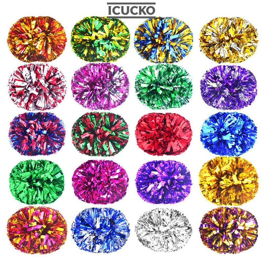 ICUCKO Cổ Vũ Bóng Cổ Vũ Phong Cách Nhẫn Đôi Lỗ Tay Cầm Thi Đấu Hoa Khiêu Vũ Trang Trí Tiệc