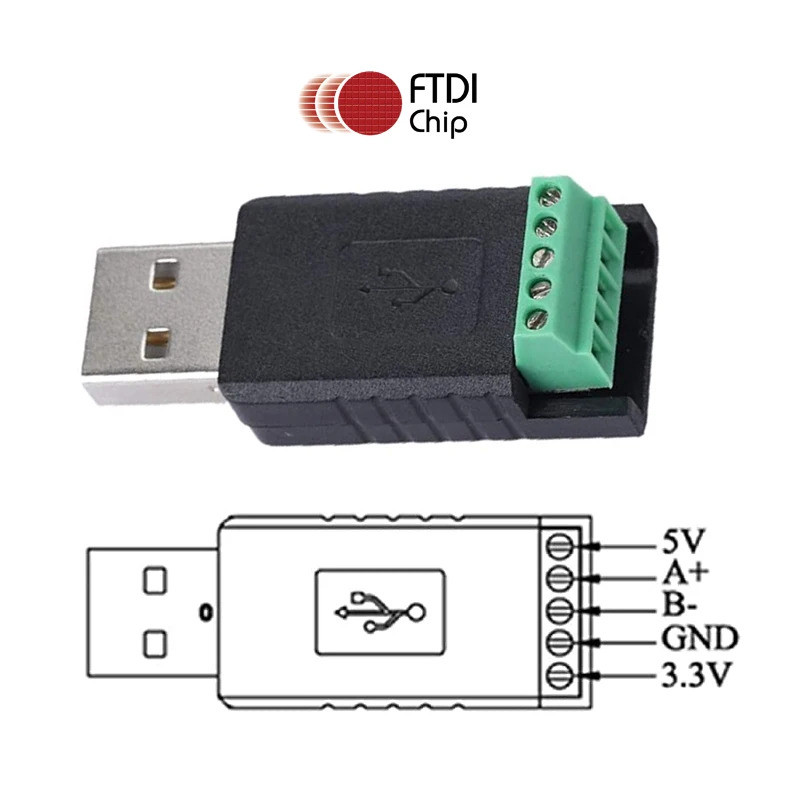Bộ chuyển đổi nối tiếp FTDI FT232RL USB sang RS485 với thiết bị đầu cuối vít Hỗ trợ cửa sổ 7 / 8 / 1