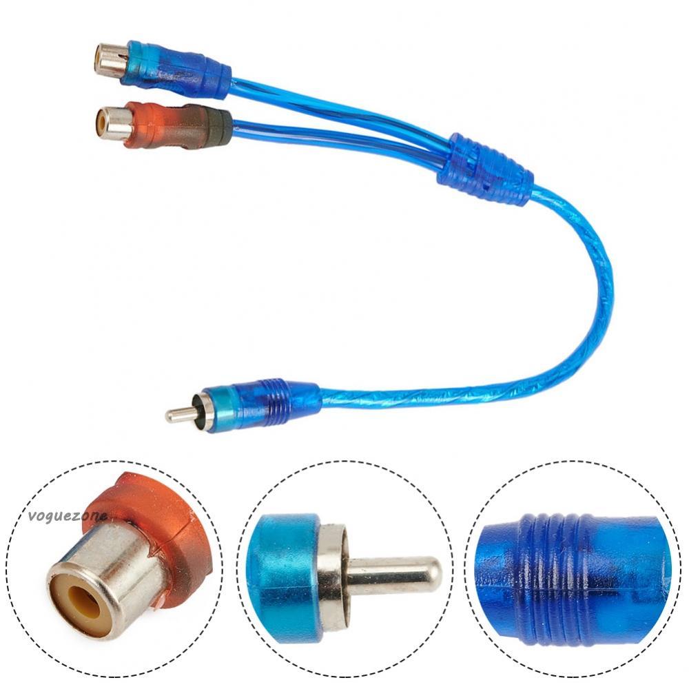 #VOGUEZ#Audio Cable 1PCS Car Parts 10.63 Inches Blue Copper + Aluminum New Nice