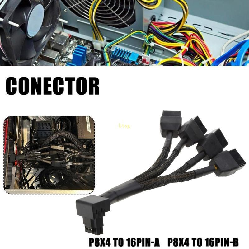 Btsg cho CPU RTX4090 RTX4080 12VHPWR 16Pin sang 3x8pin 4x8P Đầu nối chuyển đổi RTX4090