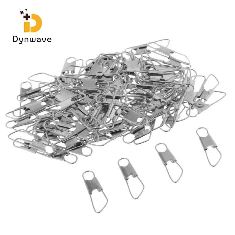Dynwave 100 Chiếc Câu Cá Interlock Snap An Toàn Câu Cá Xoay Snap 1.4x0.5cm