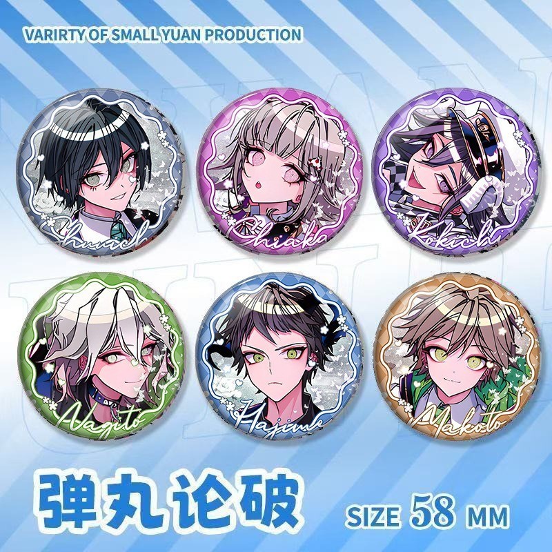 Danganronpa Monokuma Naegi Makoto Kirigiri Kyouko Badge Brooches Cosplay Pins Fashion Accessories Gi