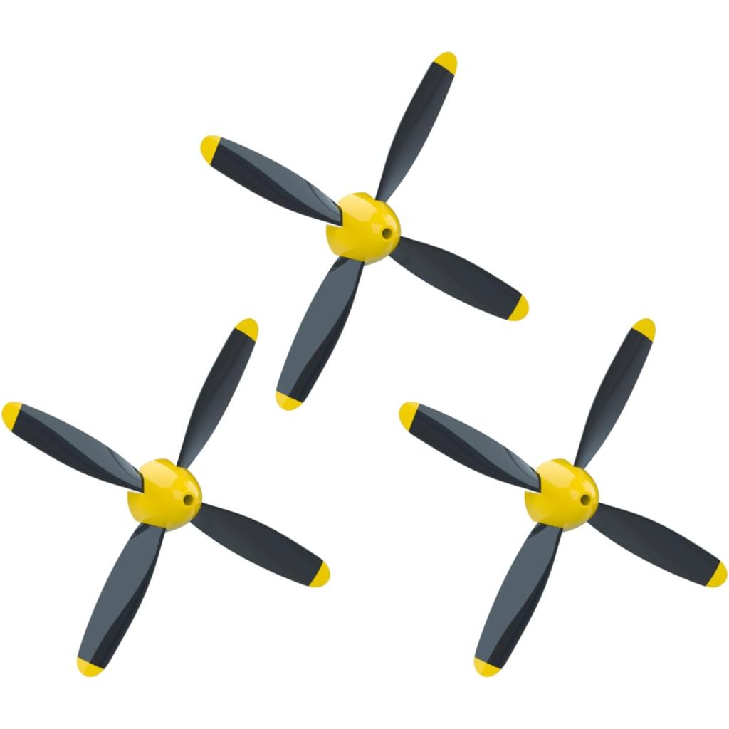 LEAMBE 3 Bộ Cánh Quạt RC Máy Bay Dự Phòng 4 Cánh Quạt Tương Thích Với P51 Mustang & P40 Warhawk Điều