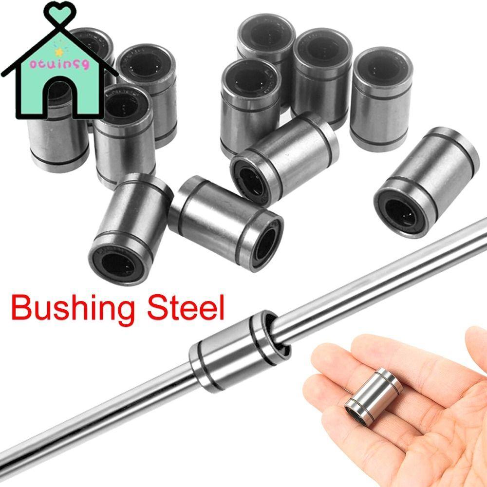 OTOINSG Ống lót Thép mạ niken Thanh trục CNC Phần LM3UU LM4UU LM5U LM6UU