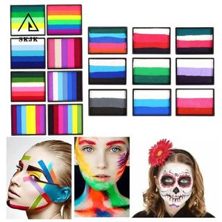 Skjk Body Face Painting Kit, Tranh nghệ thuật cơ thể lâu trôi không thấm nước, Sơn dầu cơ thể Chú hề có thể giặt được Hình xăm mặt Bảng Cosplay
