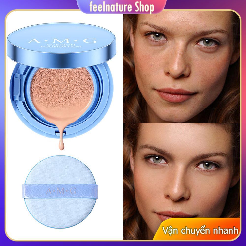 Kem Nền BB Dạng Cushion AMG No Fake White Soft Haze Fluorescence Beauty Moisturizing Water Cushion C