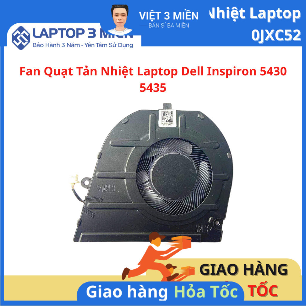 Quạt Fan Laptop Dell Inspiron 5430 5435 | Mã 0JXC52 JXC52 | Hàng ZIN Bóc Máy | Tản Nhiệt Siêu Êm