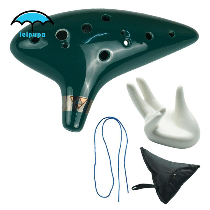 Nhạc cụ âm thanh cao cấp Ocarina 12 lỗ bằng gốm có tựa tay Quà tặng nhỏ cho người mới bắt đầu Trẻ em
