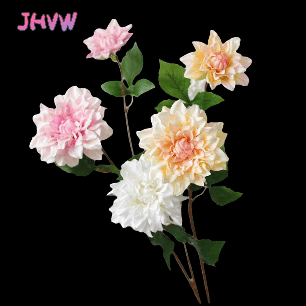 JHVW Nhân Tạo Hoa Dahlia, Handmade Nhiều Màu Sắc Cảm Ứng Thật Dahlia, Sự Kiện Hoa Sắp Xếp Chất Liệu 