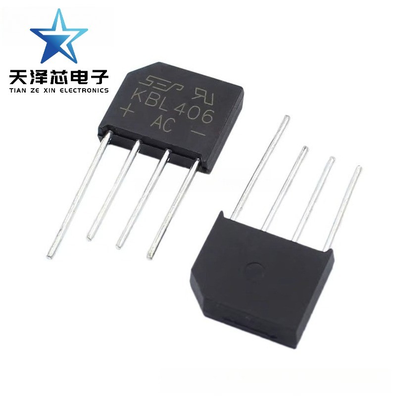 Ngăn xếp cầu chỉnh lưu KBL406 / KBL410 / KBL608 / KBL610 4A6A / 6 / 8 1.000V Cầu phẳng Full Bridge