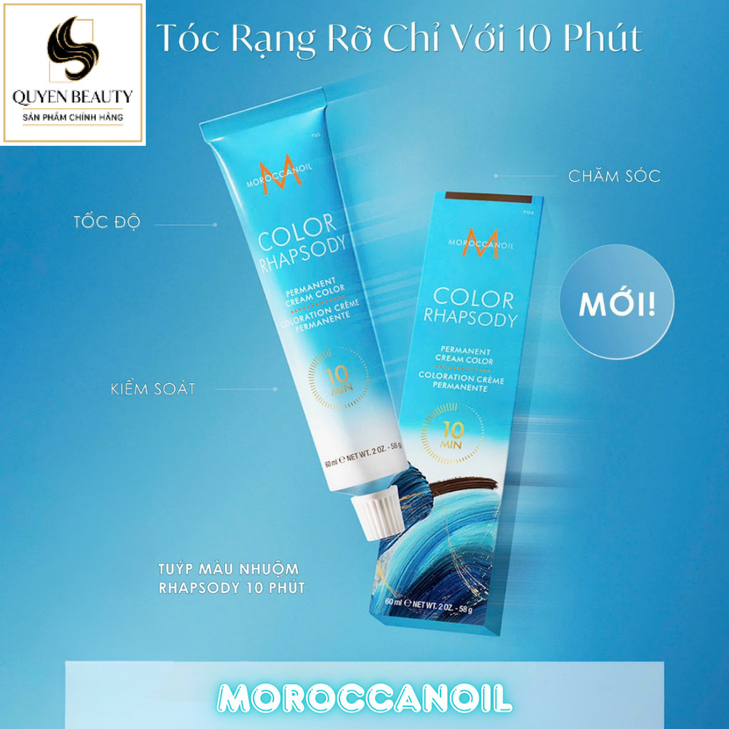 Màu Nhuộm Moroccanoil Rhapsody Cream Hair Colour 10 Min Giúp Nhuộm Màu - Phủ Bạc Nhanh Trong 10 Phút