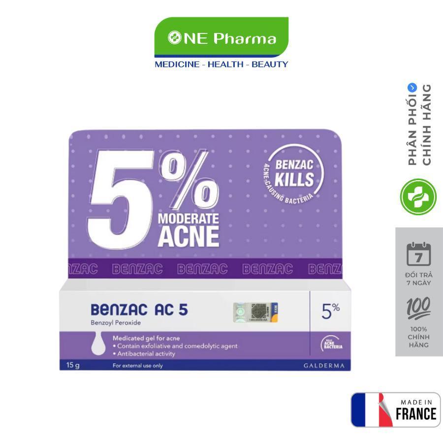 Gel Benzac AC 5 Hỗ Trợ Giảm Mụn Viêm, Mụn Trứng Cá - 15g