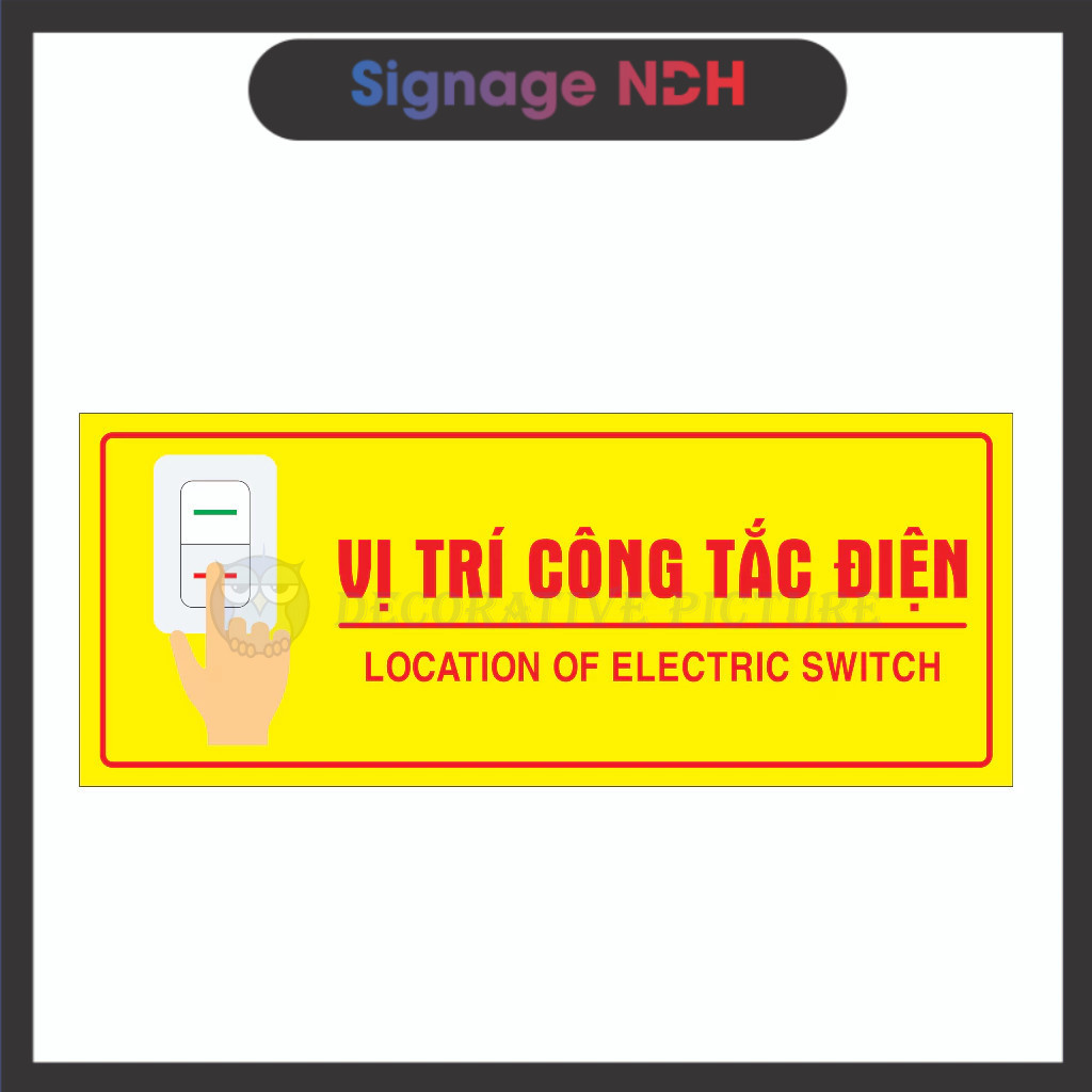 Biển Chỉ Dẫn Vị Trí Công Tắc Điện - Location Of Electric Switch