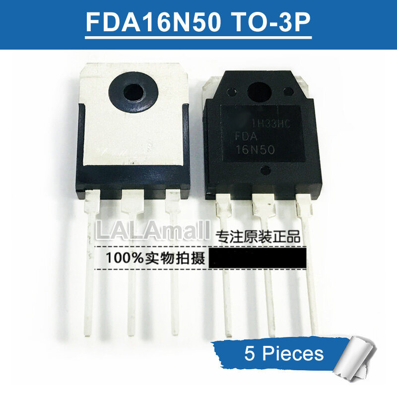 5 chiếc FDA16N50 TO-3P FOA FDA 16N50 TO3P 16.5A / 500V N-Channel MOSFET Transistor IC gốc mới