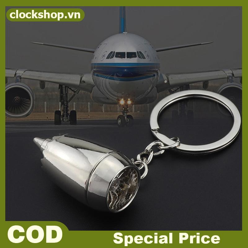 Null Kim Loại Mới 3D Máy Bay Hàng Không Động Cơ Mô Hình Móc Khóa Mini Jet Động Cơ Móc Khóa Quà Tặng 