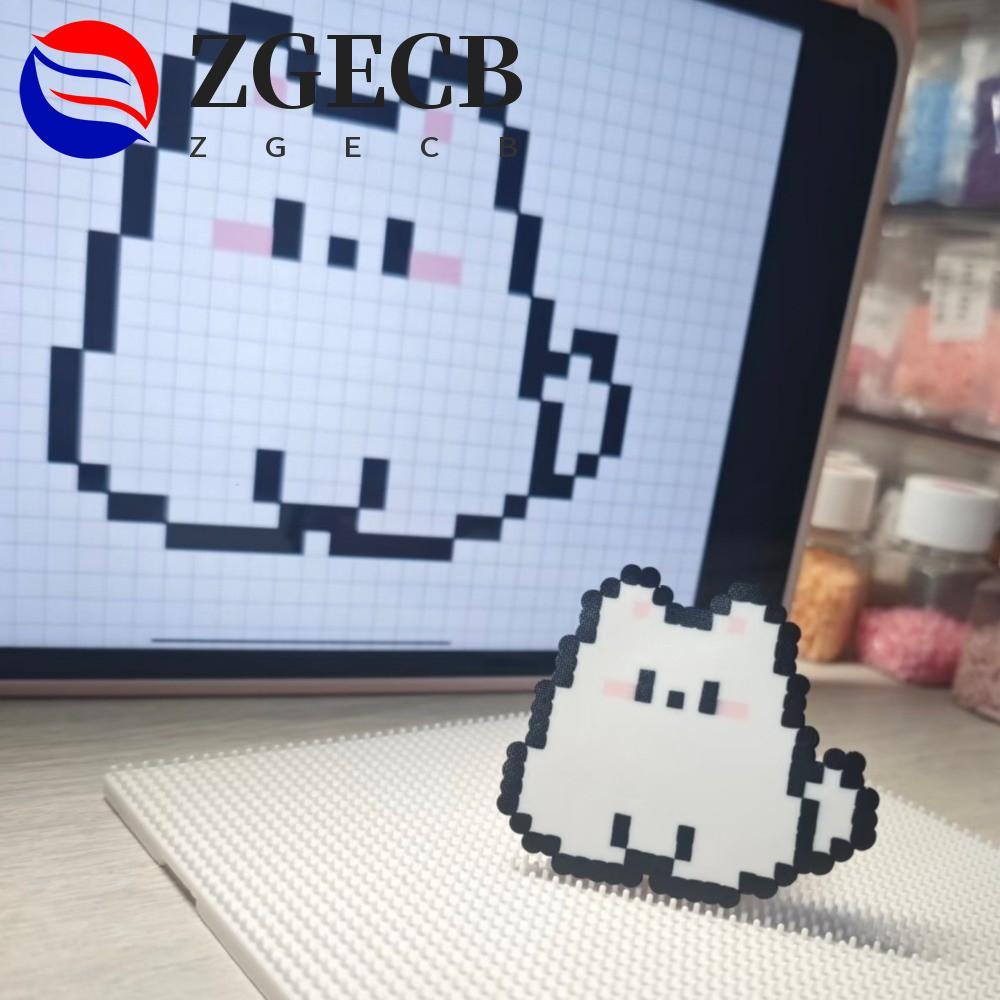 ZGECB Bộ thủ công hạt sắt ZGECB, 24 / 48 màu DIY Perler hạt, câu đố Pixel Art Iron Iron Iron Iron Ir