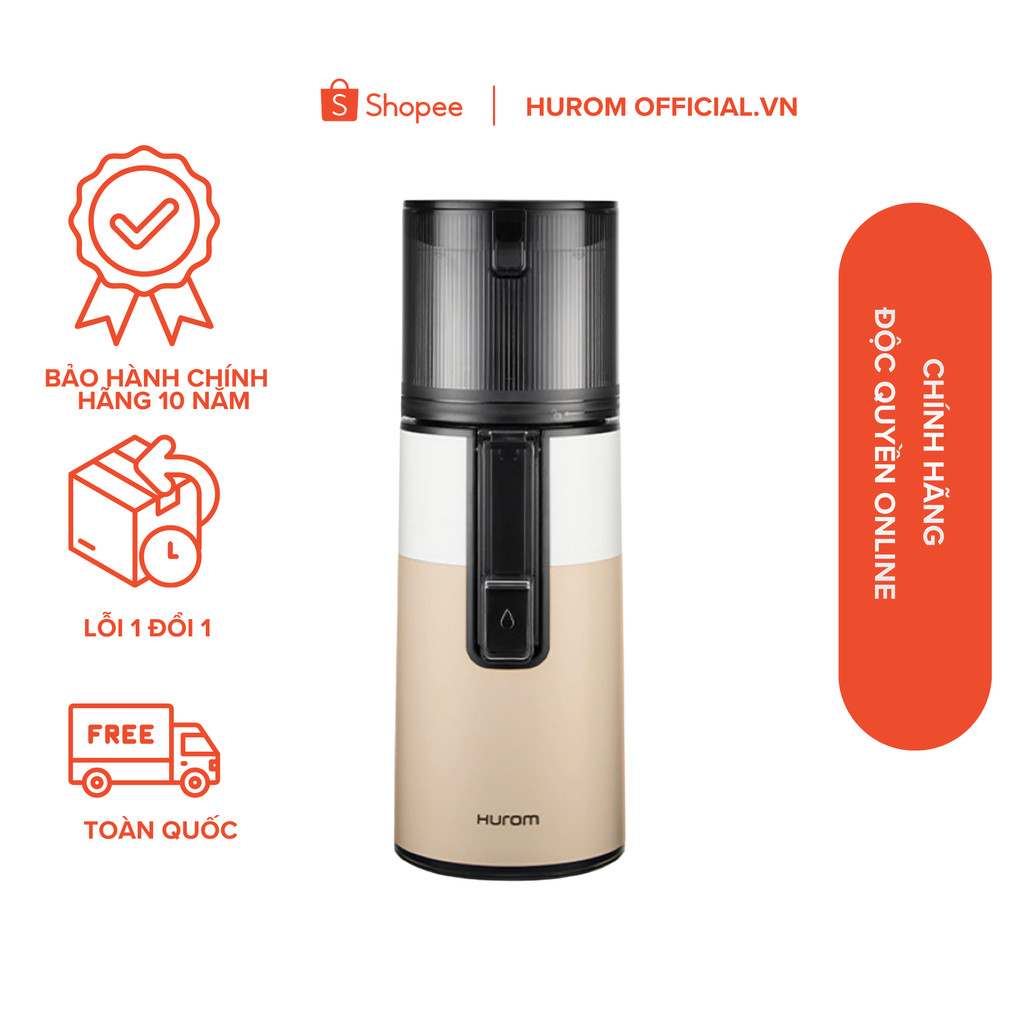 Máy ép chậm Hurom H400( Màu Trắng-Be) - Bảo hành chính hãng 10 năm - Phân phối độc quyền tại Việt Na