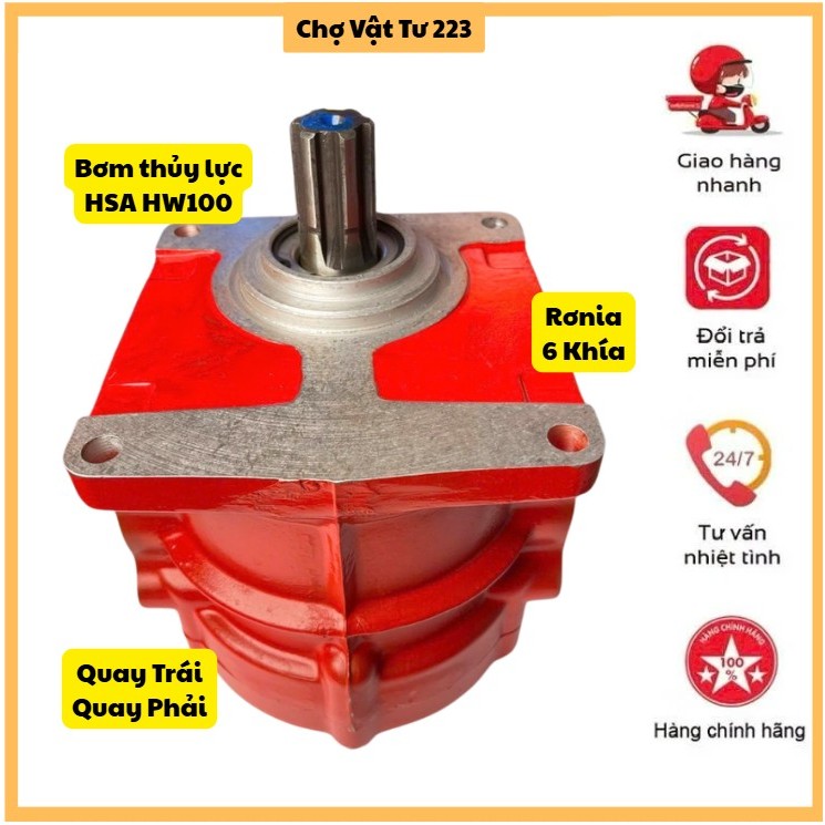 🎁Bơm thủy lực HSA HW100 Quay Trái Và Quay Phải Dùng Cho Hệ Thống Thủy Lực...