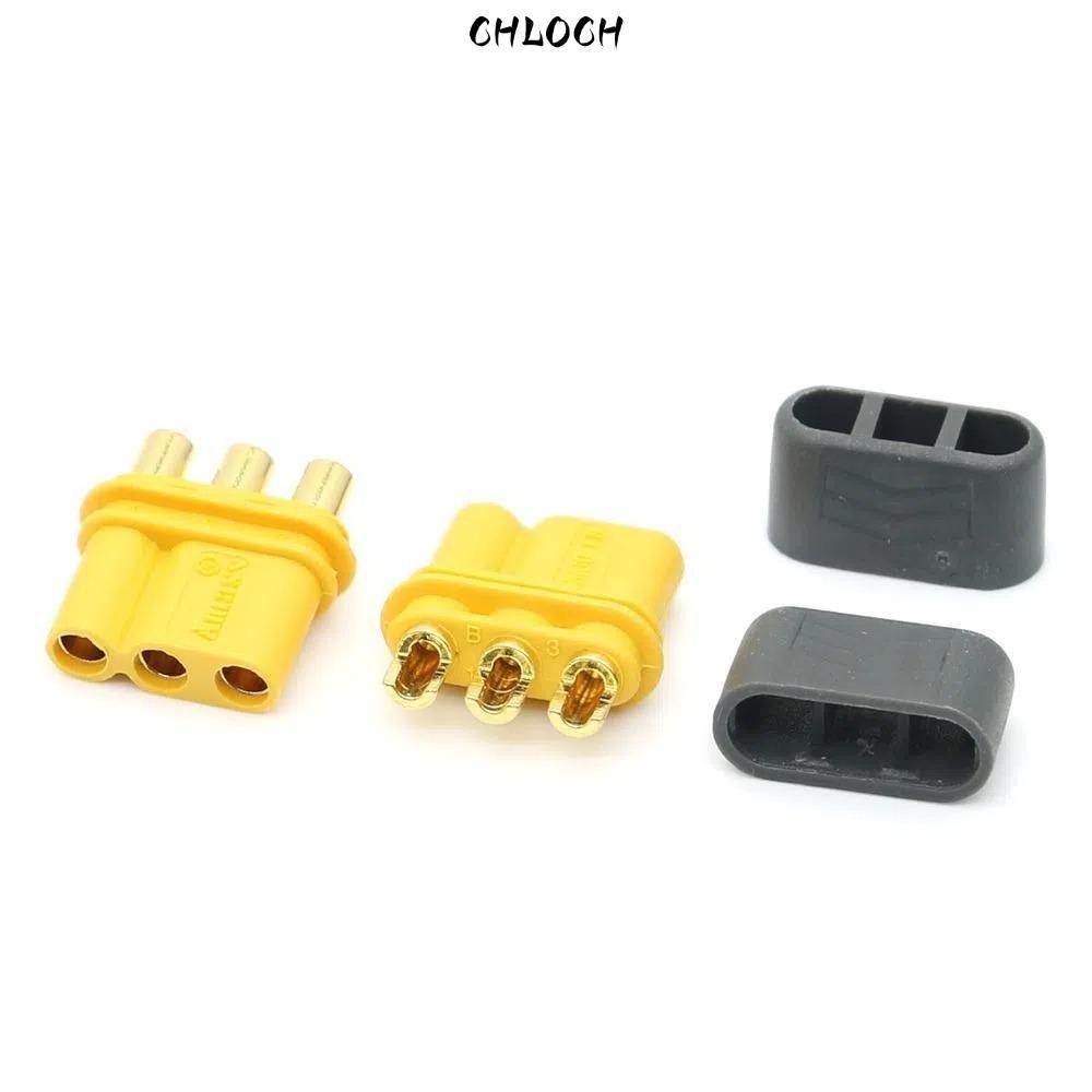 Đầu nối CHLOCH MR30, phích cắm pin AMASS LiPo có thể gắn được, có vỏ nhựa màu vàng đen MR30 cho máy 