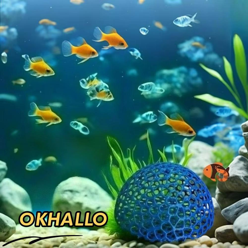 OKHALLO Trang trí bể cá, Chơi đồ trang trí Nơi trú ẩn nuôi cá Hang ẩn, Nơi trú ẩn trang trí đa chức 
