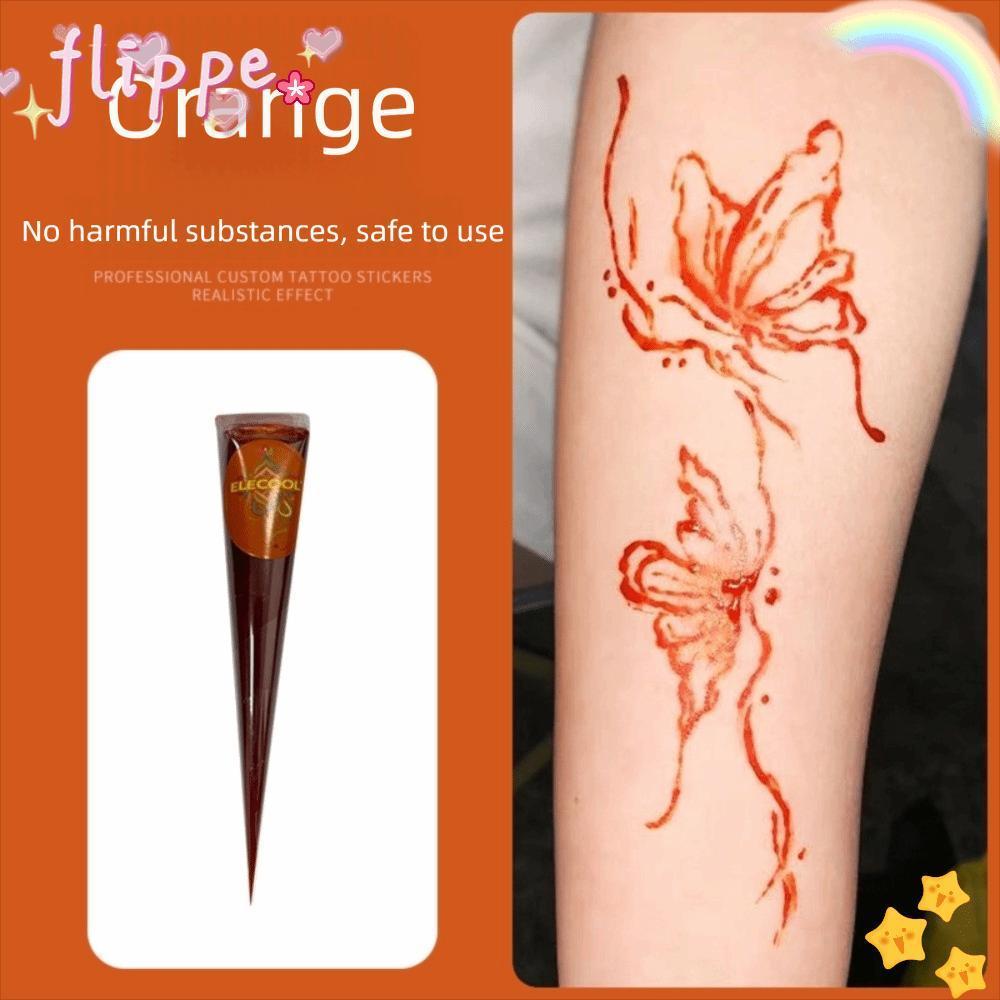 FIPE Henna Tattoo Cream, Bán vĩnh viễn Dễ sử dụng Henna Paste Cone, Mehndi Đen Nâu Tạm Thời Mehndi B