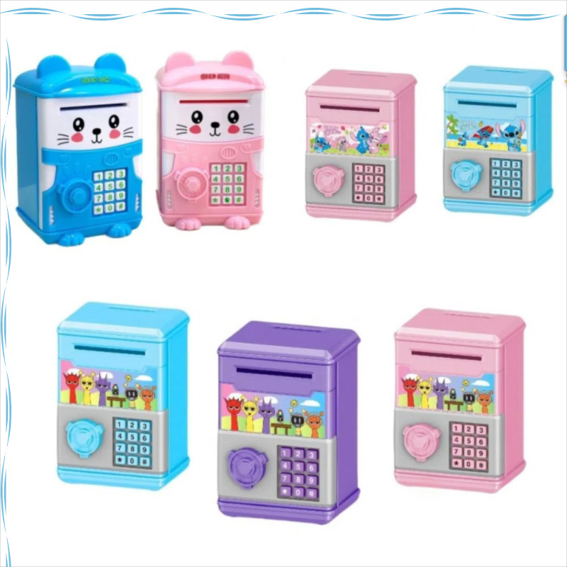 SHUFA Trẻ Em Heo Đất, Stitch ATM Hộp Tiền Tiết Kiệm Tiền, Hộp Incredibox Sáng Tạo Đồ Chơi Tiết Kiệm 