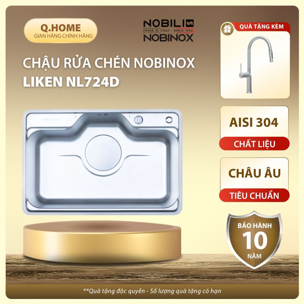 CHẬU RỬA BÁT NOBINOX LIKEN NL724D | HÀNG CHÍNH HÃNG