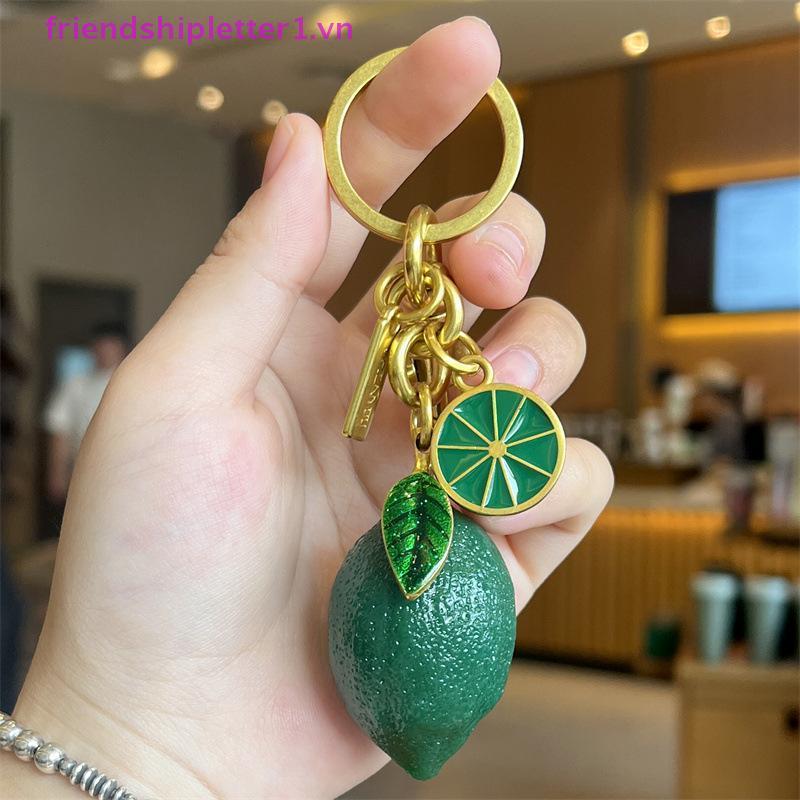 {FH Fashion} 2025 Mới Gilt Lemon Móc Khóa Túi Mặt Dây Chuyền Móc Khóa Túi Cá Tính Thời Trang Mặt Dây