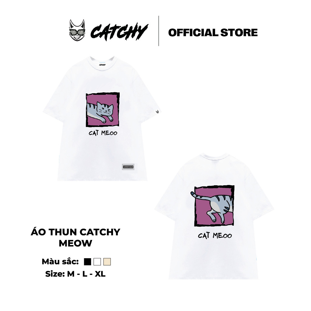 (COD) Áo Thun Local Brand Catchy.club CatMeo AT8