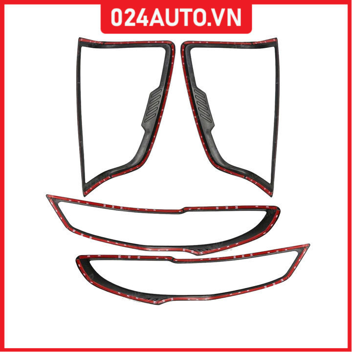 Ốp viền đèn pha hậu nhựa đen Mazda BT50 BT-50 2022-2025