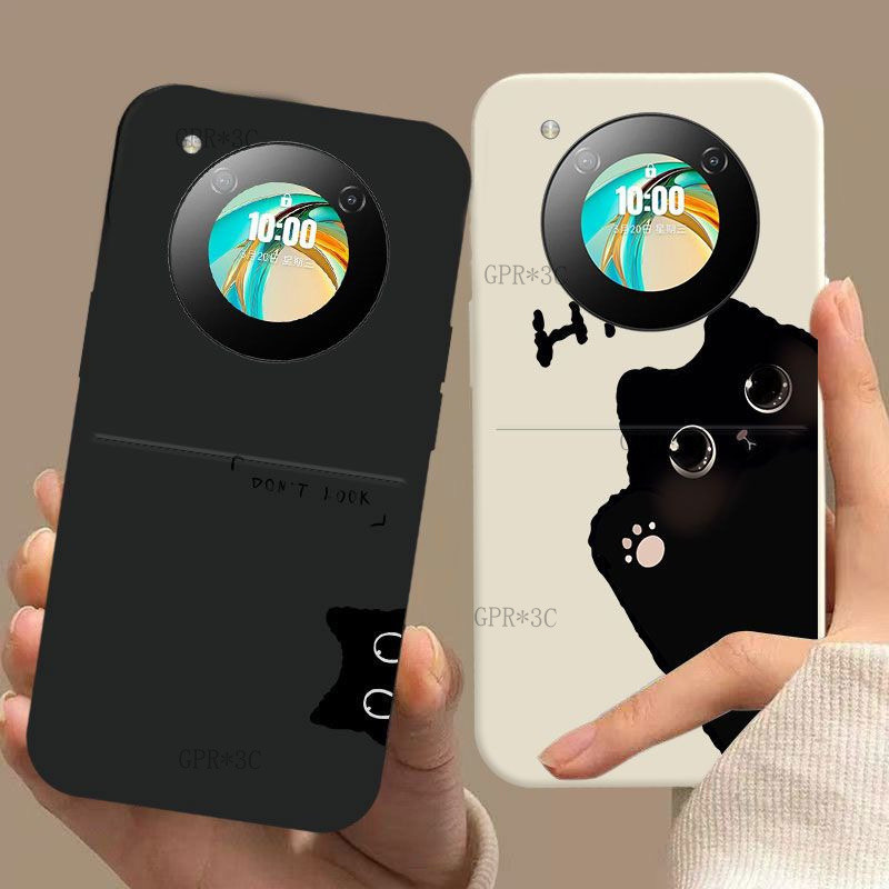 Ốp Lật Libero Cho ZTE Libero Flip Nubia Flip Doodle Hoạt Hình Mèo Dễ Thương Chống Rơi Bao Bọc Điện T