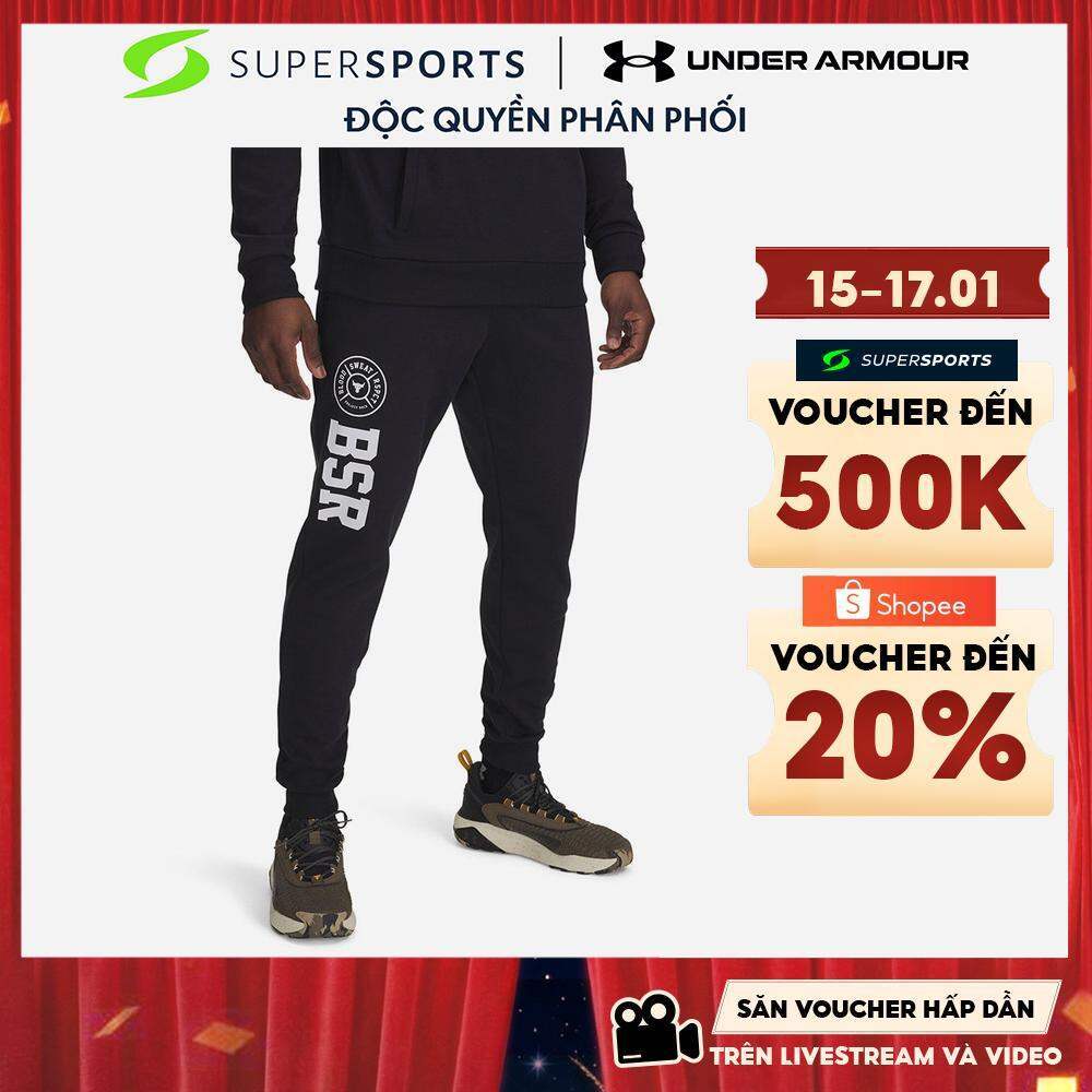 Quần Jogger Nam Under Armour Project Rock Rival Flc - Đen - 1389861-001