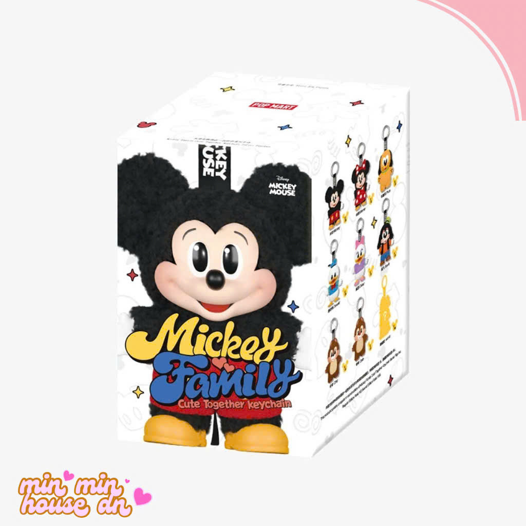 Mickey Family Cute Together Keychain Series Figures POP MART - Blind Box