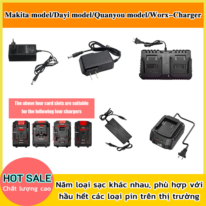 Bộ sạc đa năng 12V/21V, sạc nhanh pin lithium công suất cao di động, bộ chuyển đổi pin Makita, phù h