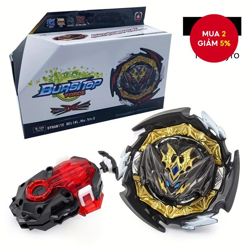 Bay Burst B-180 Dynamite Belial Starter & Superking Booster Beyblade Set với B-184 Launcher, Spinnin
