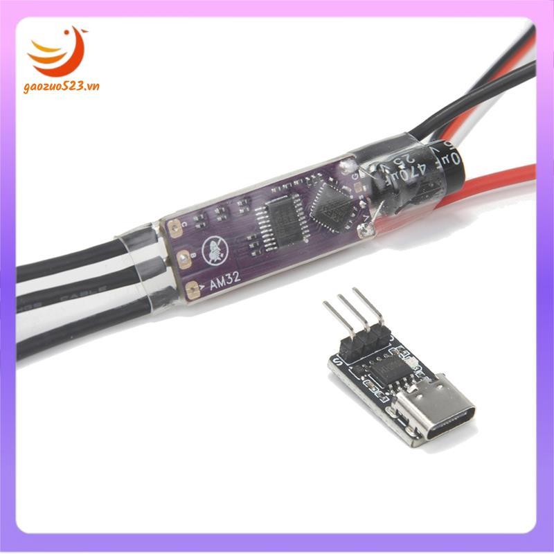 [gaozuo523.vn] AM32 32-Bit ESC 2-4S 40A Bộ điều khiển tốc độ Hỗ trợ PWM / DSHOT / Sine forRC Xe bánh