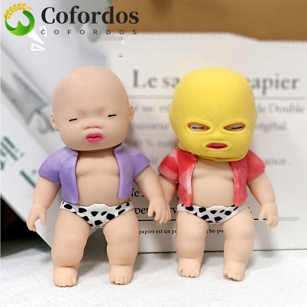 COFORDOS Hoạt Hình Fidget Toy, Fidget Toy TPR Masked Doll Bóp Toy, Đồ Chơi Cảm Giác Dễ Thương 3D Sil