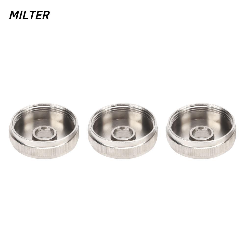 SỮA ​3 Nắp van Trumpet, Bạc kim loại​ ​Bộ phận Trumpet​ Nắp van đáy Trumpet, Phụ kiện nhạc cụ Nắp va