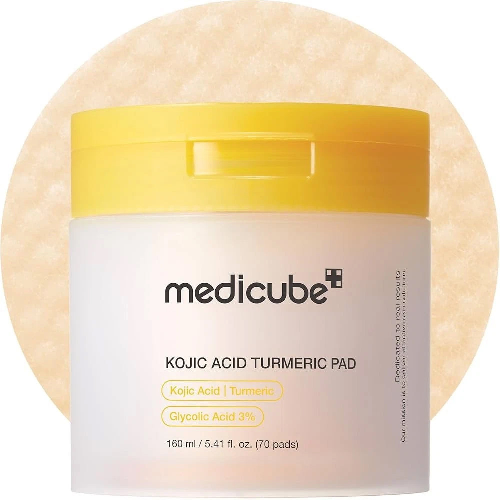 medicube Kojic Acid Turmeric Vita Dark Spot Toner Pad | Dull Skin | Pigmentation | Uneven