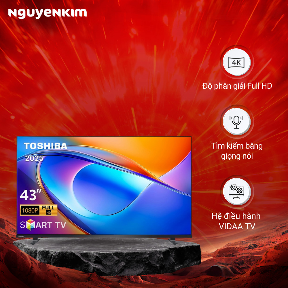 [Mới 2025] Smart Tivi Toshiba Full HD 43 inch 43E31RP