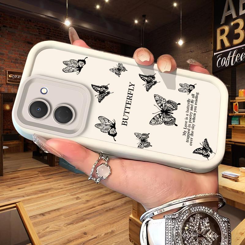 Vỏ Cho Tecno Spark GO 3 Spark GO 2 Spark Go 1 Vỏ Điện Thoại Bướm Đen Techno Spark GO3 GO2 Go1 KN3 KM