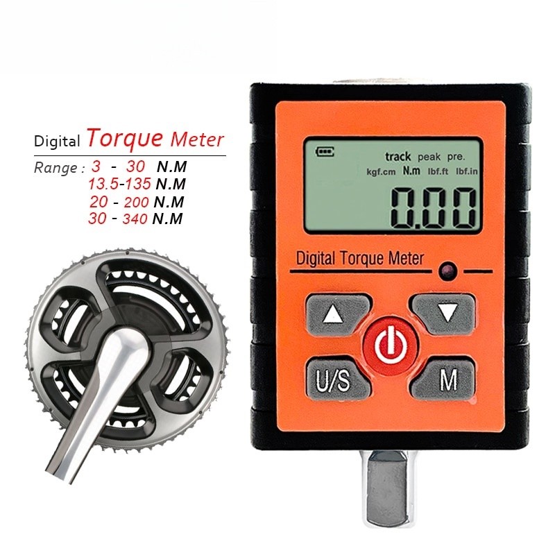 New Version 3-340 N.m Digital Torque Meter 1/2" 1/4" 3/8" Adapter Measure Bicycle Car KG Torque Wren