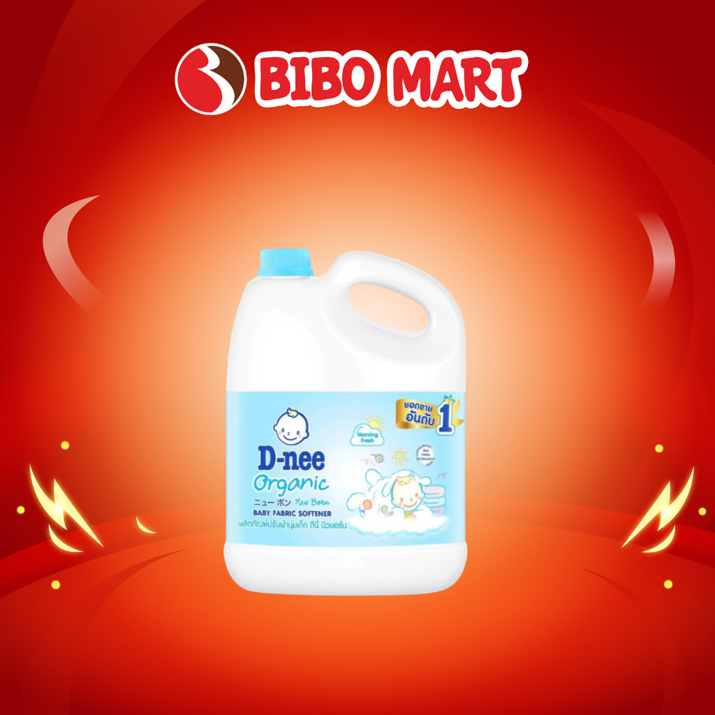 Nước Xả Quần Áo Em Bé Dnee Morning Fresh Làm Mềm Thơm Nhẹ An Toàn Cho Da Bé 2800ml - Bibo Mart