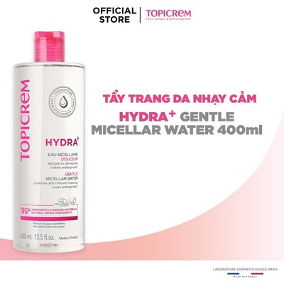 Nước tẩy trang dịu nhẹ TOPICREM HYDRA+ GENTLE MICELLAR 400ML
